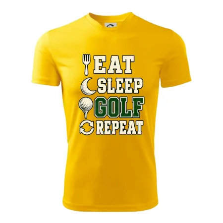 Eat sleep golf repeat typografie