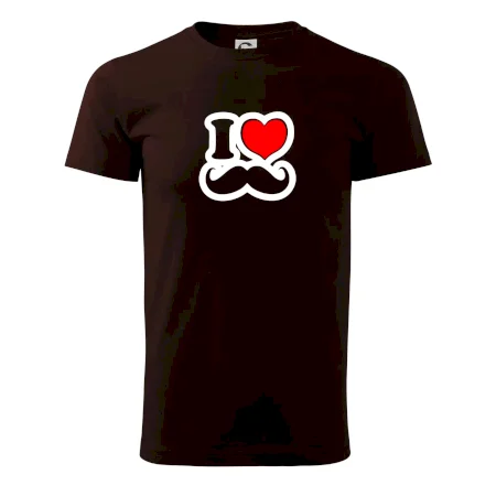 i love mustache - obrys