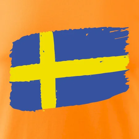Švédsko vlajka štetkou