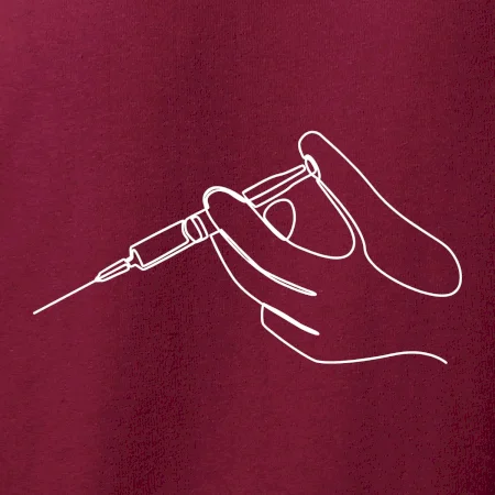 Ruka a injekcia jedným ťahom