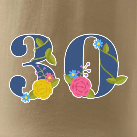 Kvetinové číslo kreslené - 30