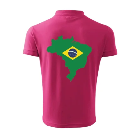 Brazília vlajka v mape