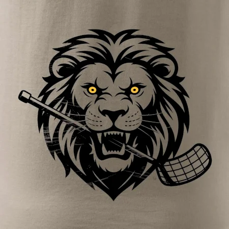 Floorball - Lev s hokejkou v tlamě