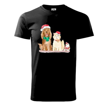 Veselé vianoce - pes, škrečok a mačka