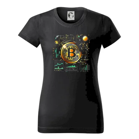 Bitcoin logo s grafmi
