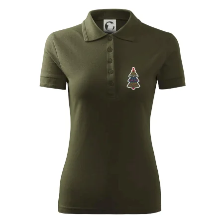 Folklór na prsníku vianočný stromček