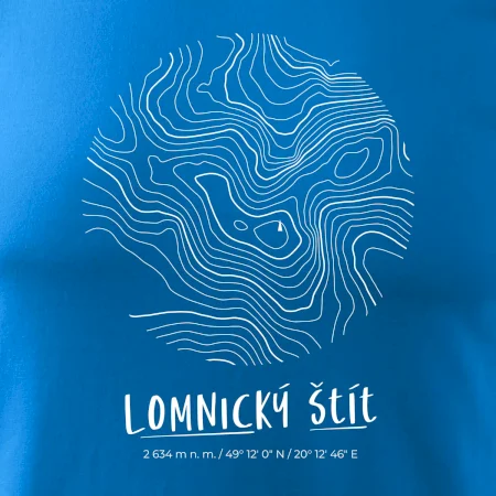 Lomnický štít - vrstevnice v kruhu