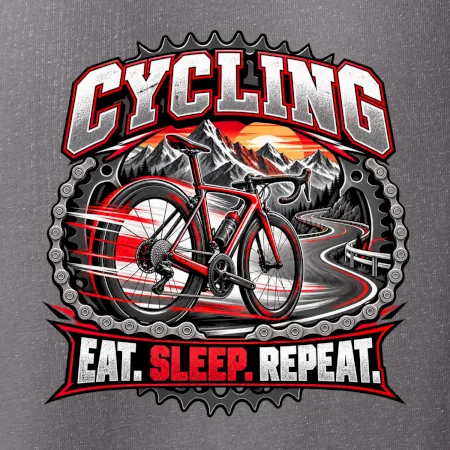 Bicykel medzi horami eat sleep repeat