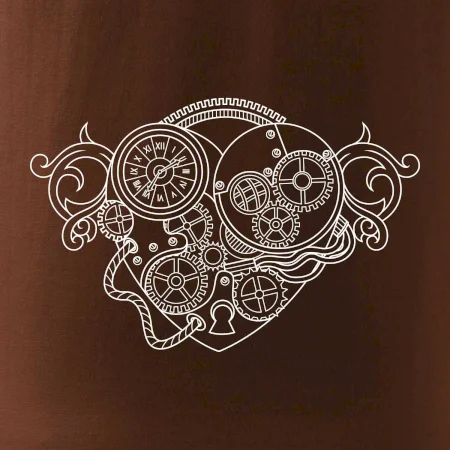 Steampunk srdce kreslené