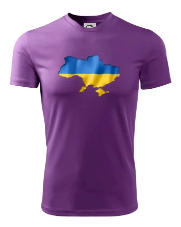 Ukrajina vlajka mapa