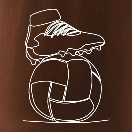 Futbalová lopta kopačka jedným ťahom