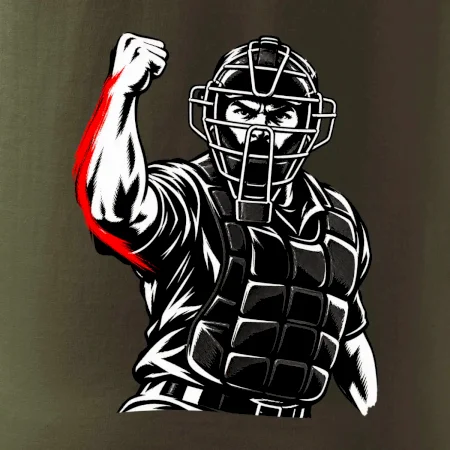 Baseballový rozhodčí signalizuje strike