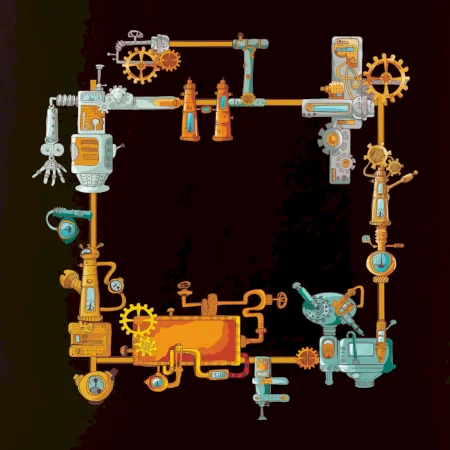 Steampunk farebná zostava