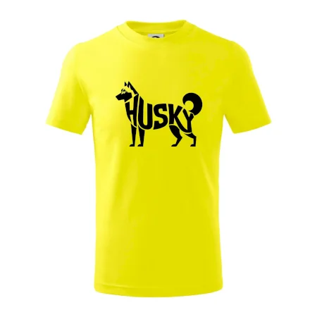 Husky nápis v tele