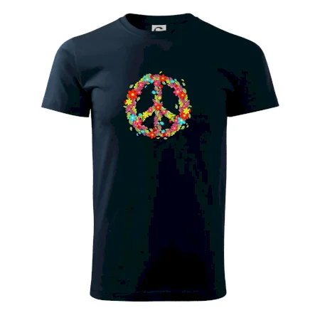 Peace symbol červené kvety