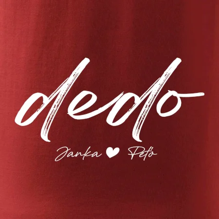 Dedo - tričko menami detí písacie písmo