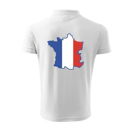 Francúzska vlajka mapa obrys