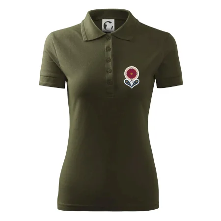 Folklór na prsníku kvetina guľatá