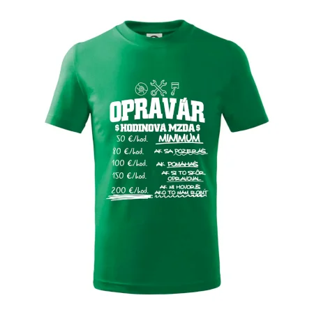 Hodinová mzda - opravár