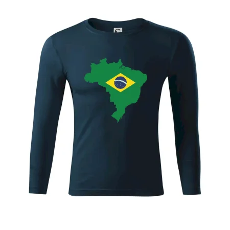 Brazília vlajka v mape