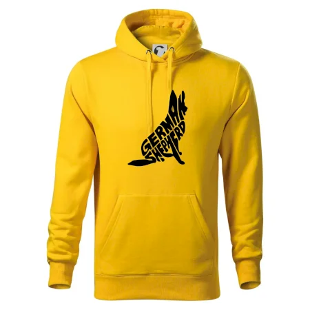 Nemecký ovčiak sediaci napis