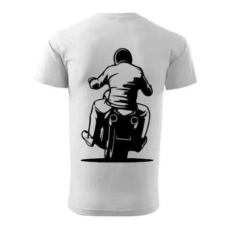Motorkář na zádech - chopper