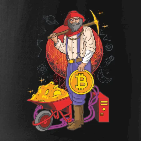 Baník ťaží Bitcoiny