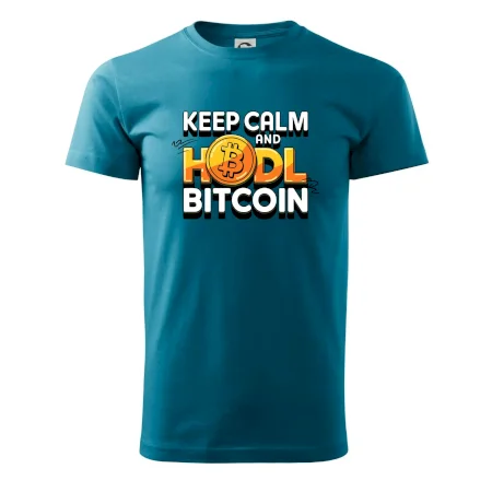 3D nápis Keep Calm and HODL Bitcoin