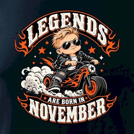 Legendy se rodí v listopadu malý motorkář na odrážedle