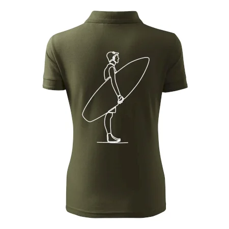 Surfer stojaci jedným ťahom