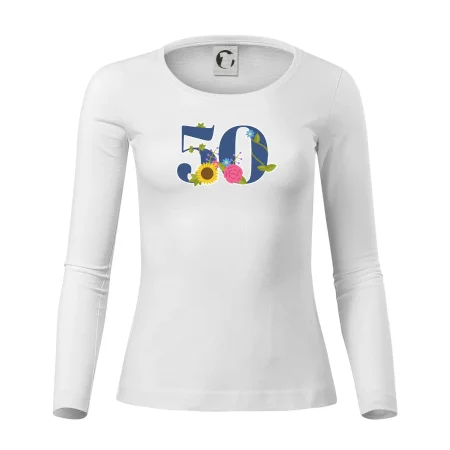 Kvetinové číslo kreslené - 50