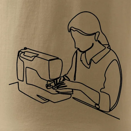 Krajčírka a šijací stroj jedným ťahom