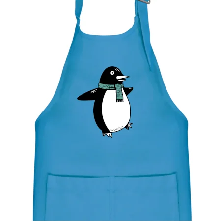 Tučniak so zeleným šálom