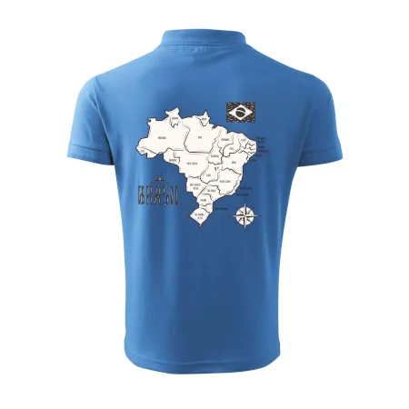Brazília mapa s názvami regiónov