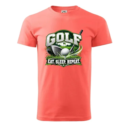 Golfová palica s loptičkou eat sleep repeat