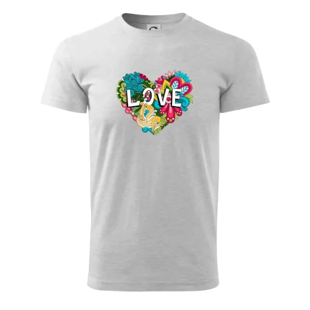 Love nápis květovaný