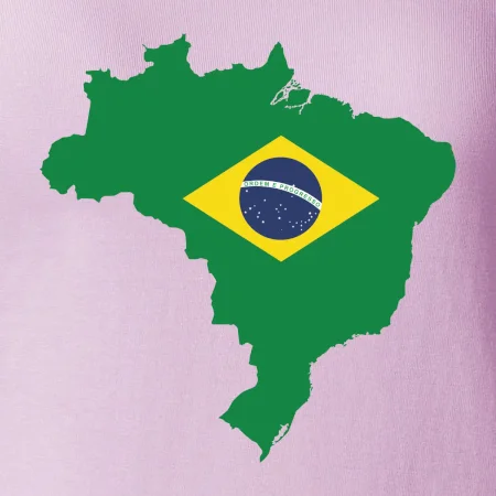 Brazília vlajka v mape
