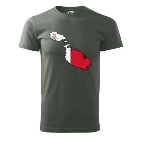 Mapa Malta s vlajkou