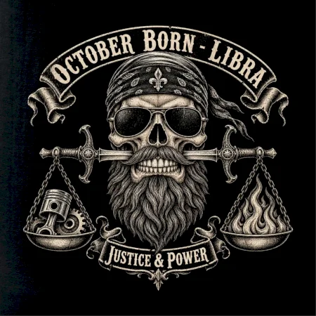 Váhy Lebka a spravedlnost October Born Libra