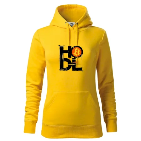 Hodl velký nápis a logo BTC