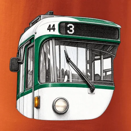 Detail čela T3R SLF tečkovaná perokresba