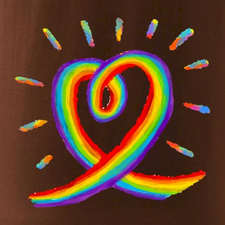 Srdce pride dúha kreslená