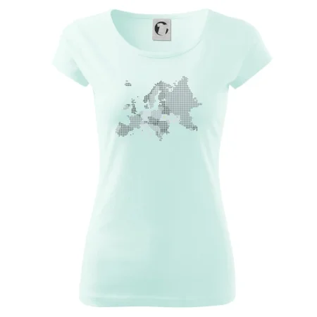 Mapa Európy - srdce v Ukrajine