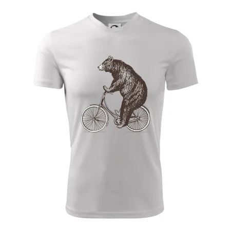 Medveď na bicykli