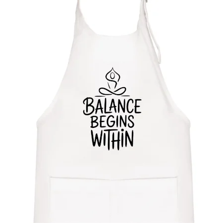 Balance begins within nápis