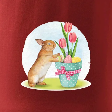 Veľkonočný zajačik tulipány