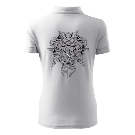 Steampunk sova čiernobiela