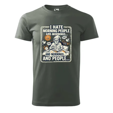 i hate morning people and mornings.... and people... - farebný obrázok