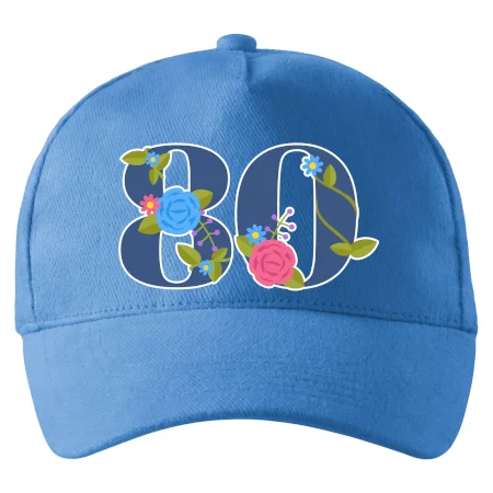 Kvetinové číslo kreslené - 80