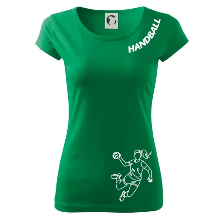 Handball nápis šikmo - dievča